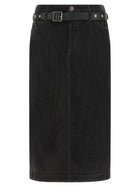 Pinko Corduroy Skirt Black