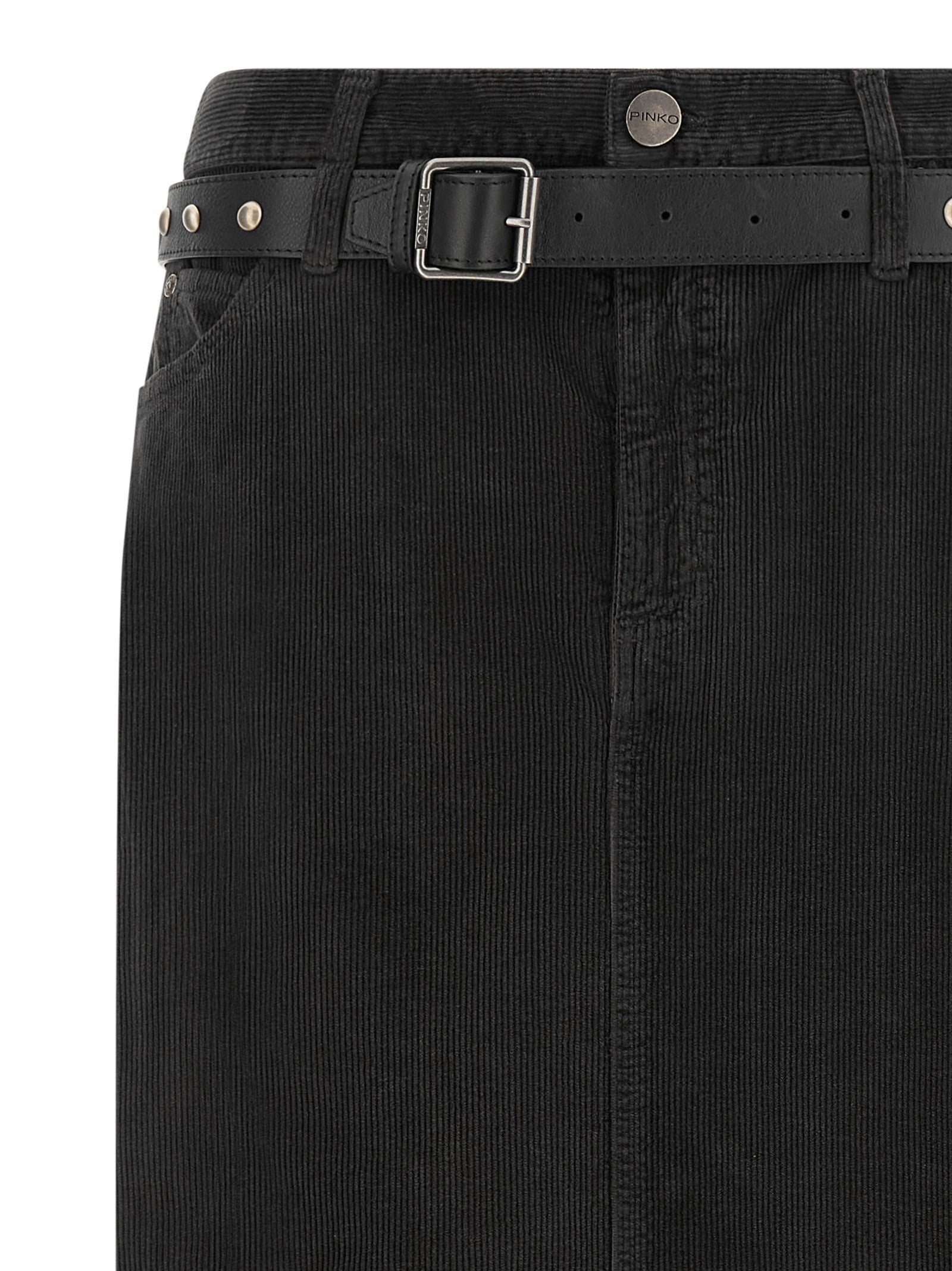 Pinko Corduroy Skirt Black