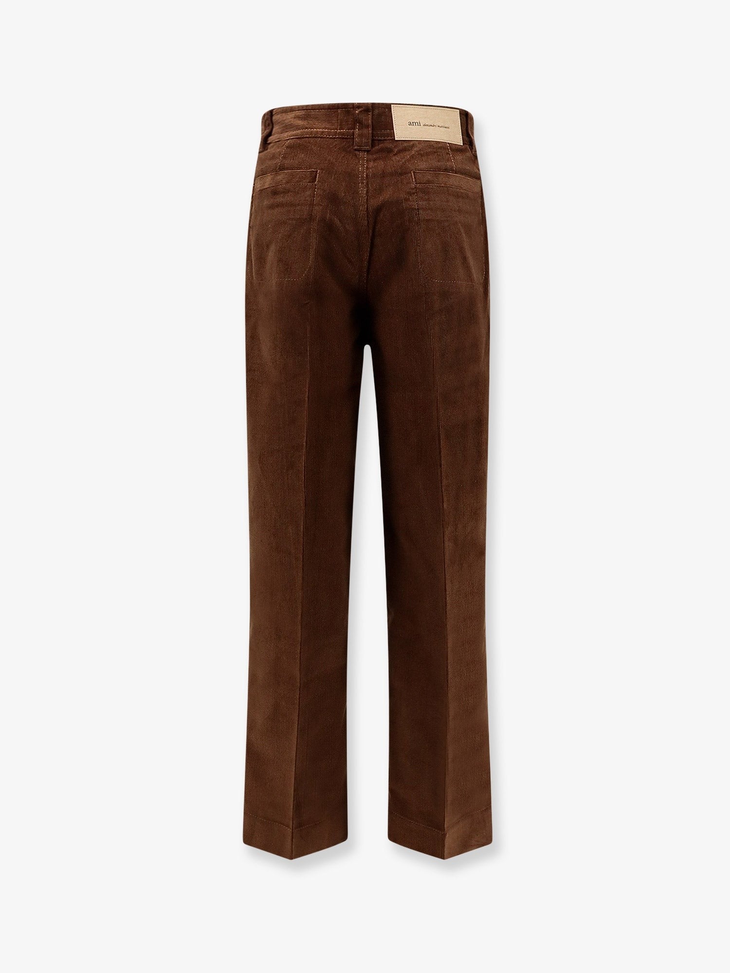 Ami Paris Men's Corduroy Trousers Brown