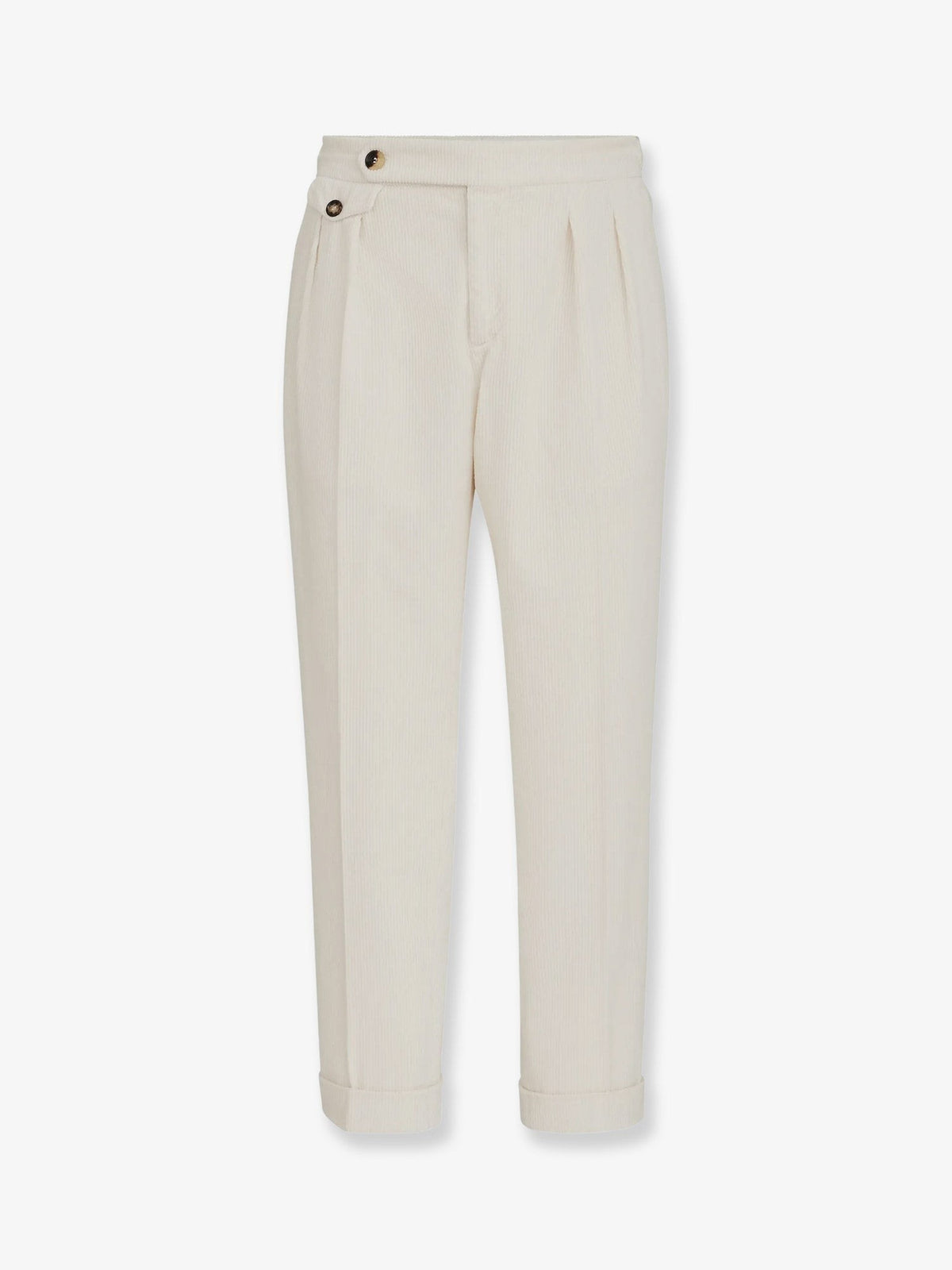 Brunello Cucinelli Men's Corduroy Trousers White
