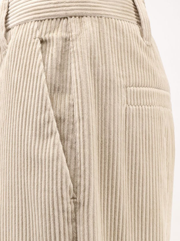Brunello Cucinelli Women's Corduroy Trousers Beige