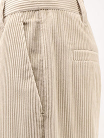 Brunello Cucinelli Women's Corduroy Trousers Beige
