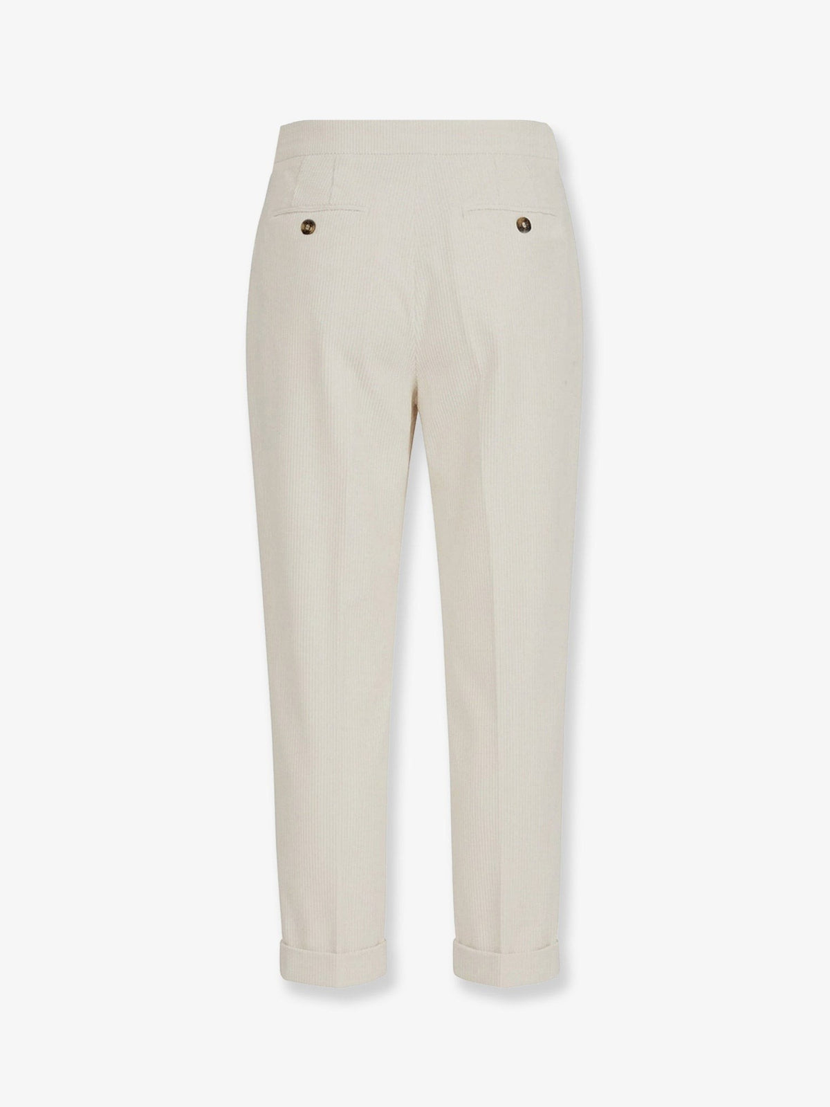 Brunello Cucinelli Men's Corduroy Trousers White, view 2