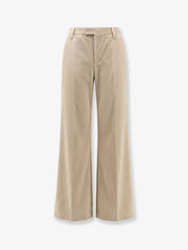 Brunello Cucinelli Women's Corduroy Trousers Beige