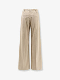 Brunello Cucinelli Women's Corduroy Trousers Beige