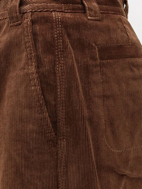 Ami Paris Men's Corduroy Trousers Brown