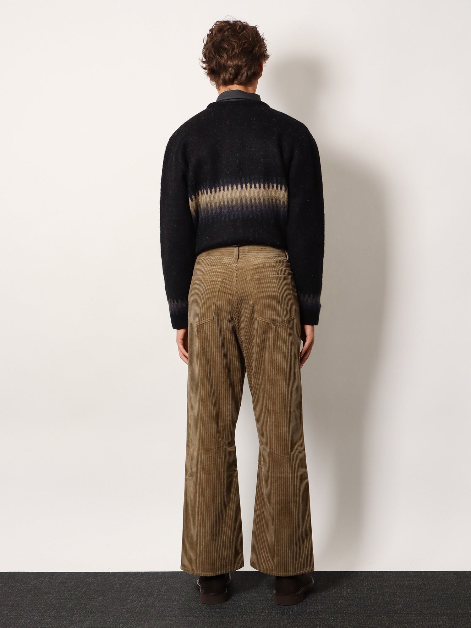 Tonywack Unisex Corduroy Unisex Trousers Beige