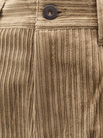 Tonywack Unisex Corduroy Unisex Trousers Beige