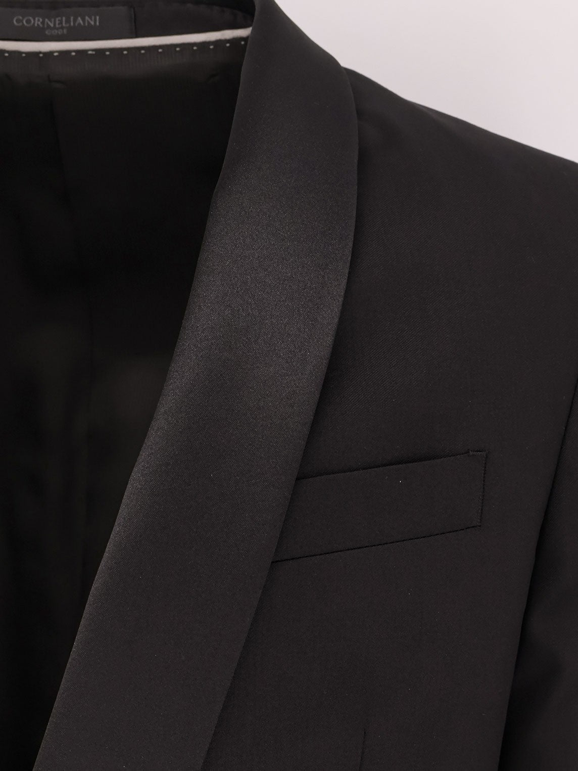 Corneliani - Virgin Wool Tuxedo With Satin Lapel - Men’s Outerwear