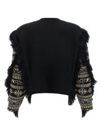 FARM Rio Cornely Embroidery Sweater Black