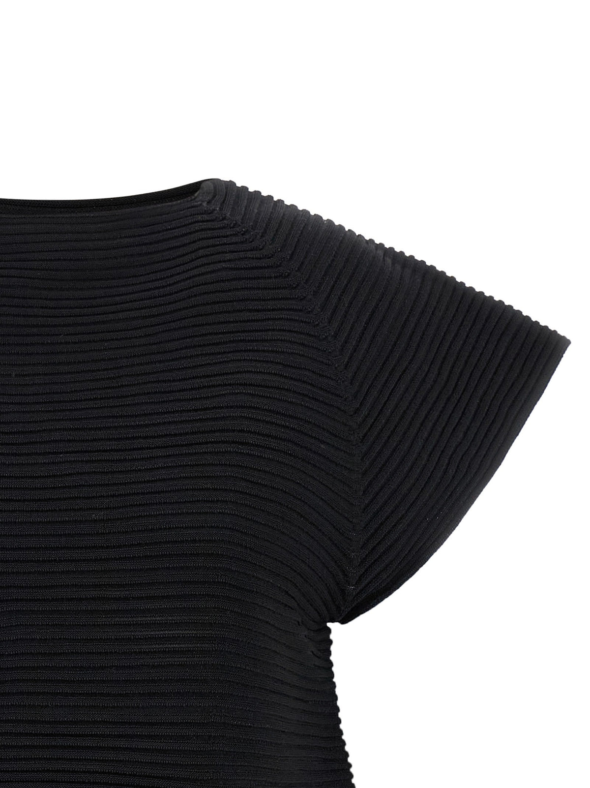 ISSEY MIYAKE Corrugated Knit Dress Black