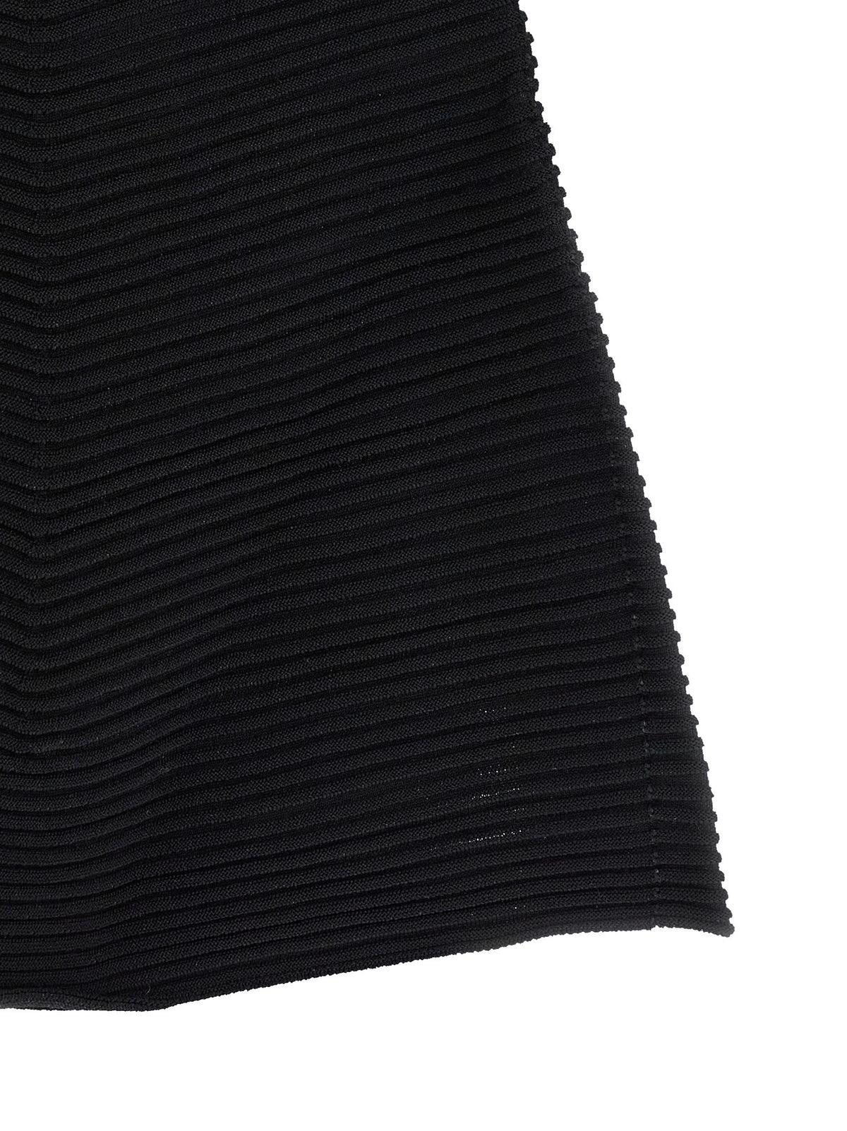 ISSEY MIYAKE Corrugated Knit Dress Black