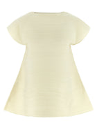 ISSEY MIYAKE Corrugated Knit Dress Yellow
