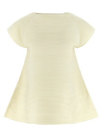 ISSEY MIYAKE Corrugated Knit Dress Yellow