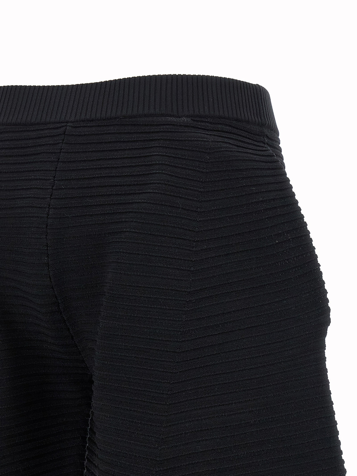 ISSEY MIYAKE Corrugated Knit Pants Black, view 4