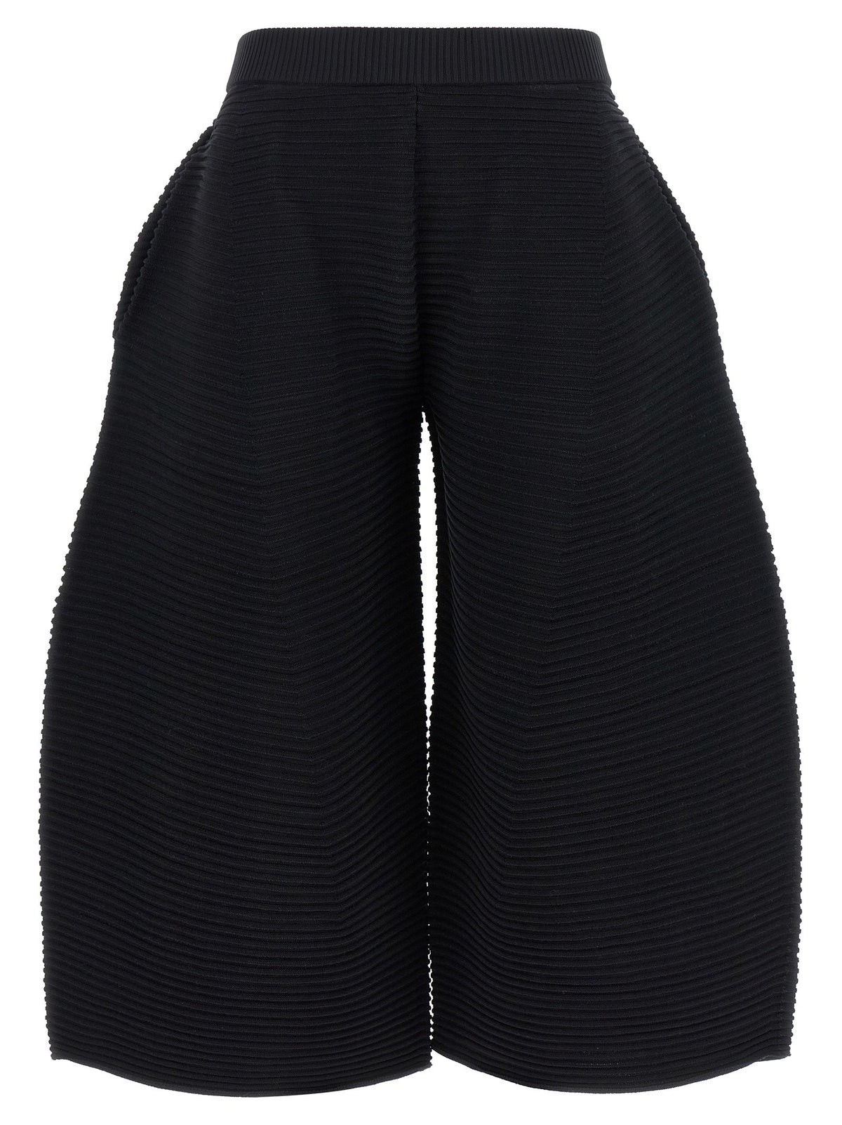 ISSEY MIYAKE Corrugated Knit Pants Black
