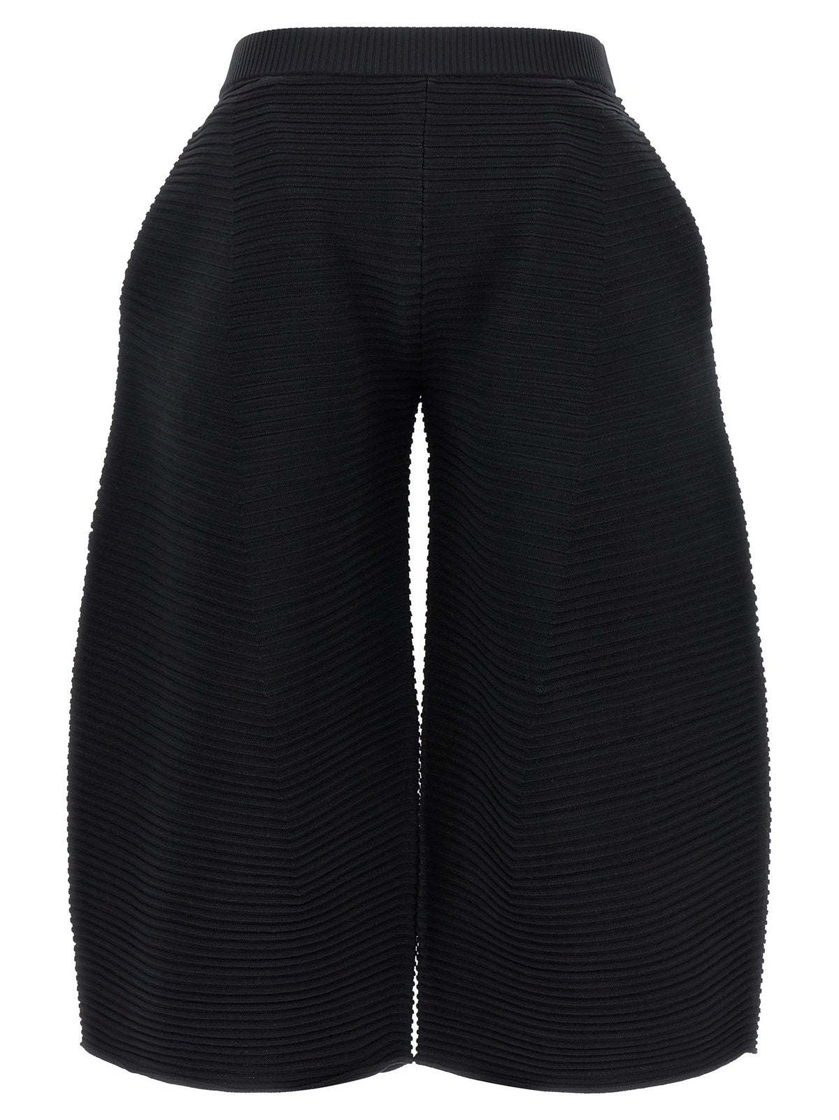 ISSEY MIYAKE Corrugated Knit Pants Black, view 2