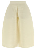ISSEY MIYAKE Corrugated Knit Pants White