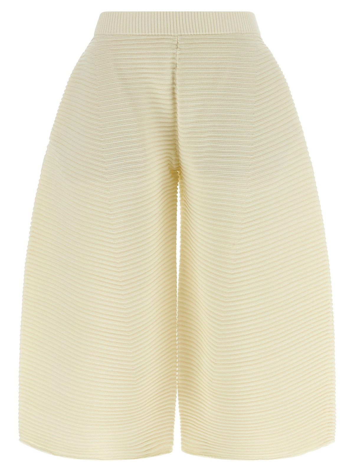 ISSEY MIYAKE Corrugated Knit Pants White