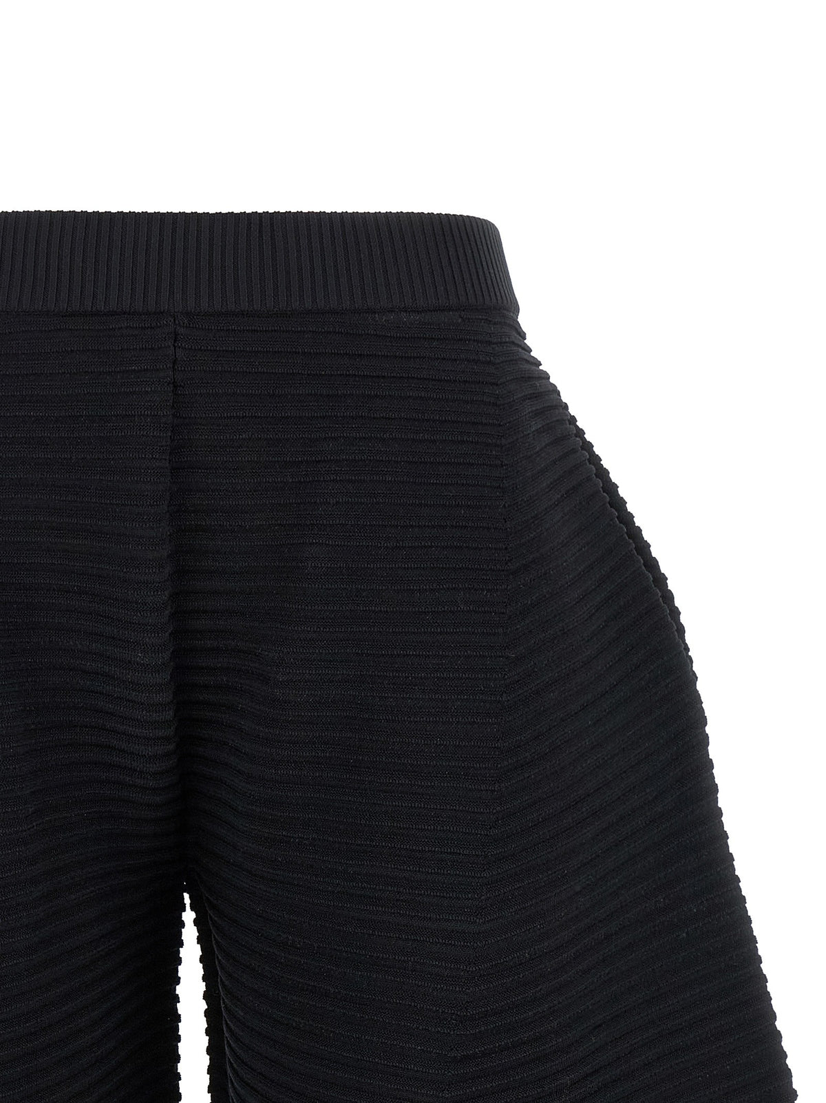 ISSEY MIYAKE Corrugated Knit Pants Black, view 3