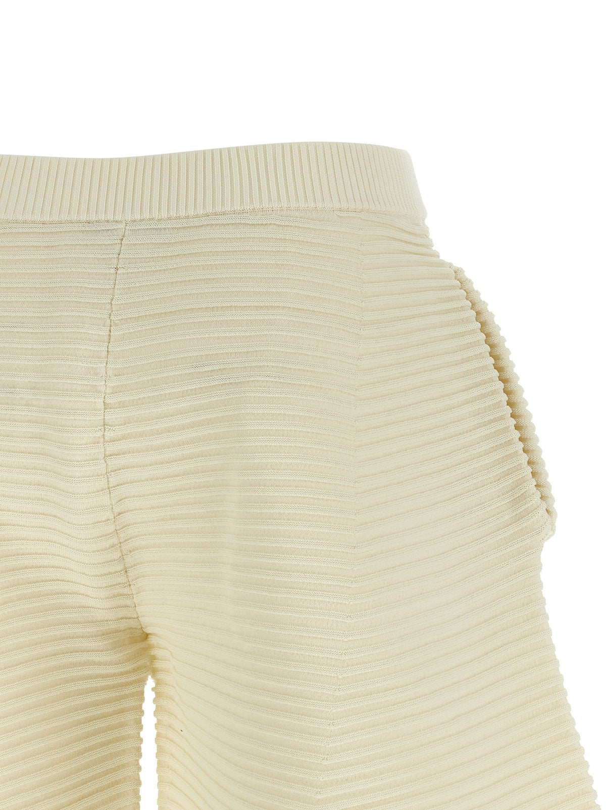 ISSEY MIYAKE Corrugated Knit Pants White, view 4