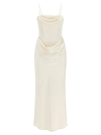 ROTATE Birger Christensen Corsage Long Dress White