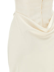 ROTATE Birger Christensen Corsage Long Dress White