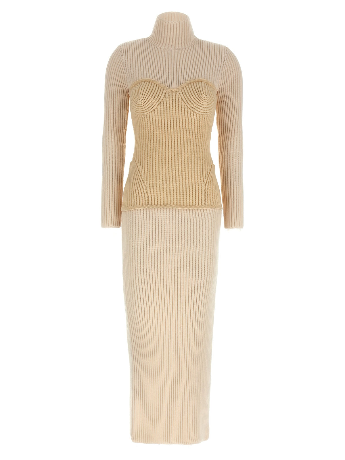 Jean Paul Gaultier Corset Dress Beige