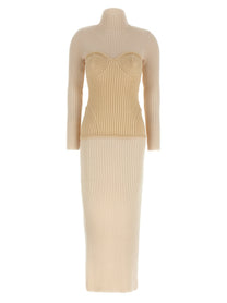 Jean Paul Gaultier Corset Dress Beige