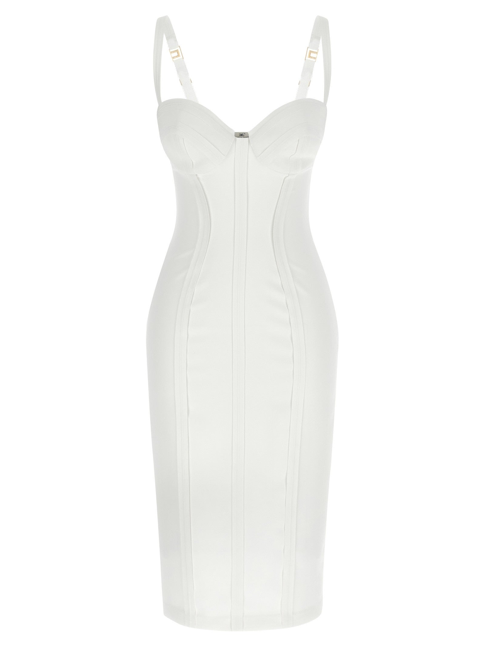 Elisabetta Franchi Corset Dress White