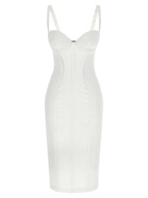 Elisabetta Franchi Corset Dress White