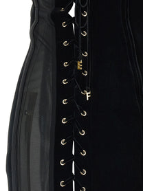 Elisabetta Franchi Corset Dress Black, view 4