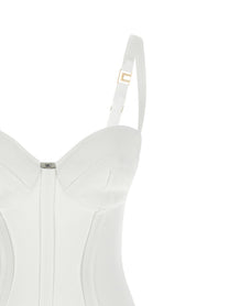 Elisabetta Franchi Corset Dress White