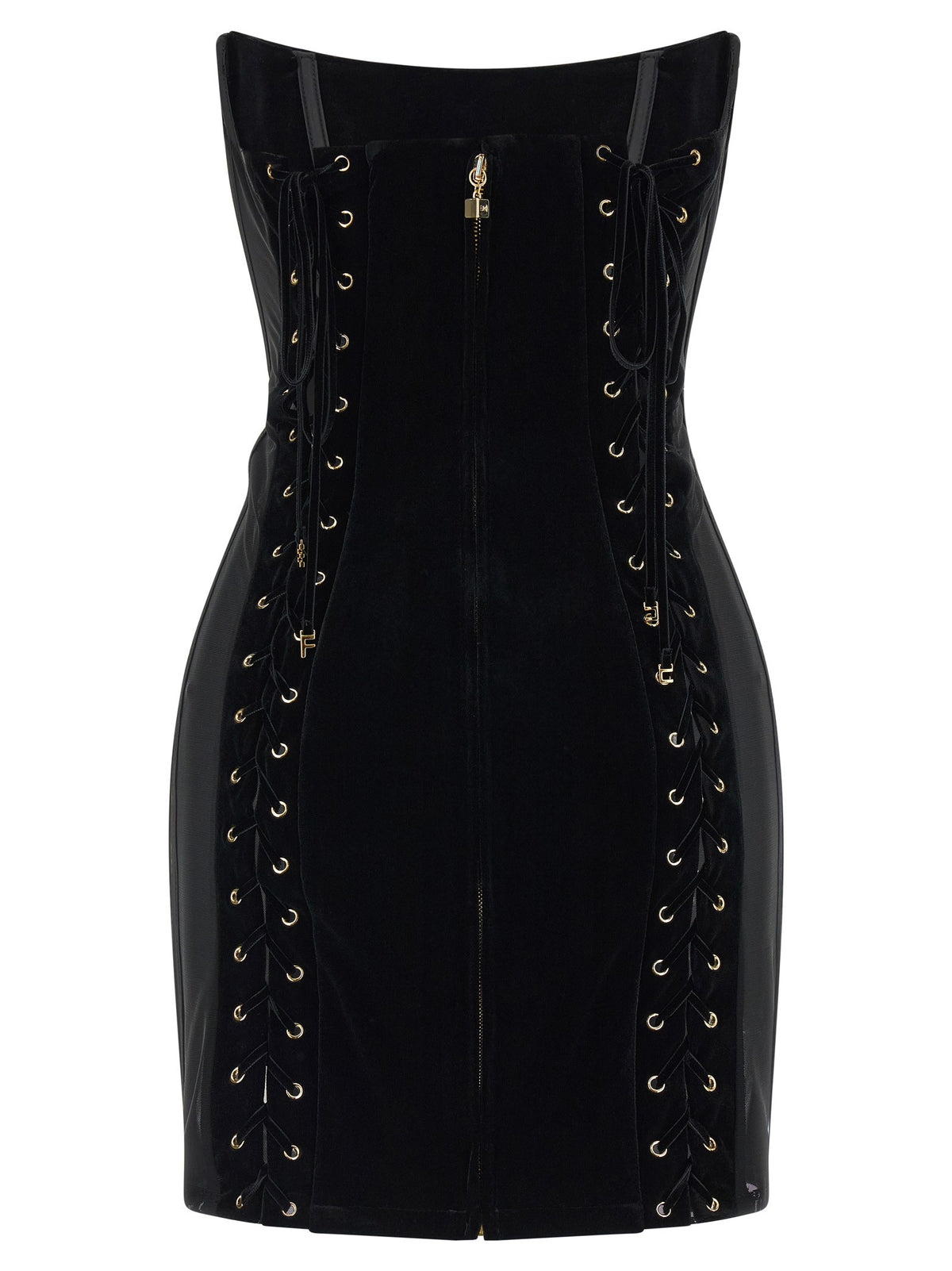 Elisabetta Franchi Corset Dress Black, view 2