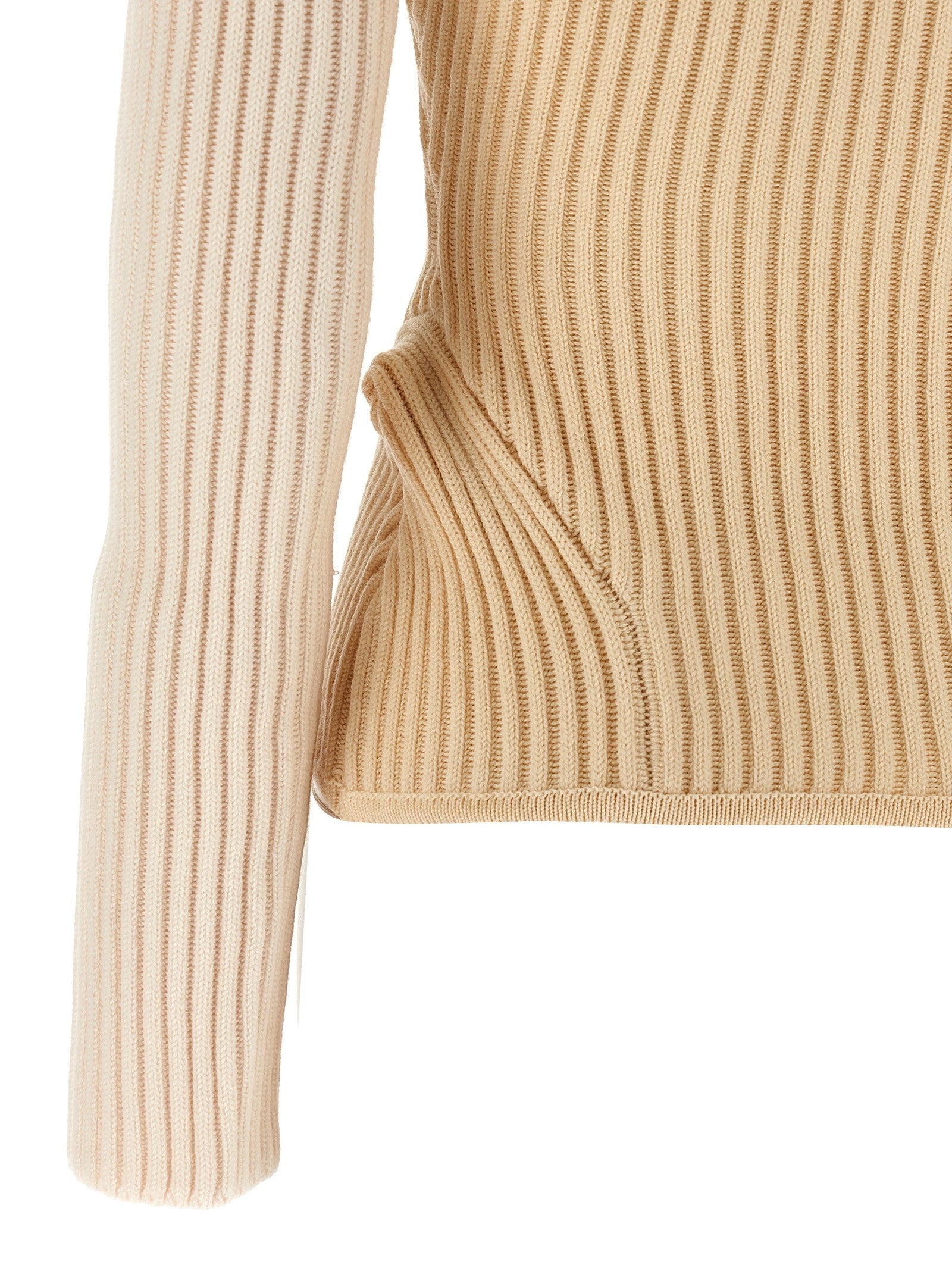 Jean Paul Gaultier Corset Sweater Beige