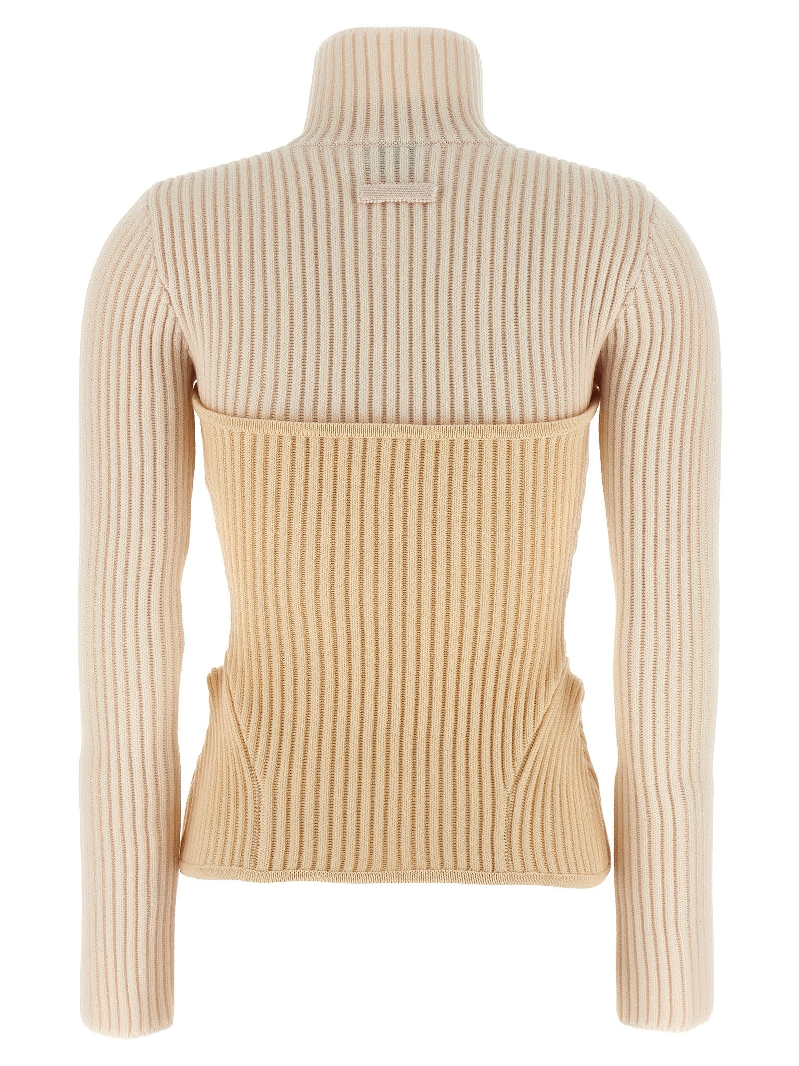 Jean Paul Gaultier Corset Sweater Beige