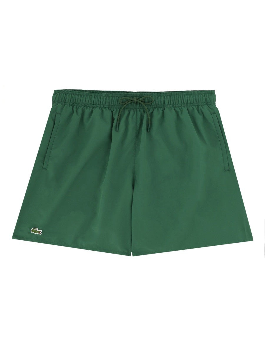 Lacoste Men's Costume DA Bagno Con Green