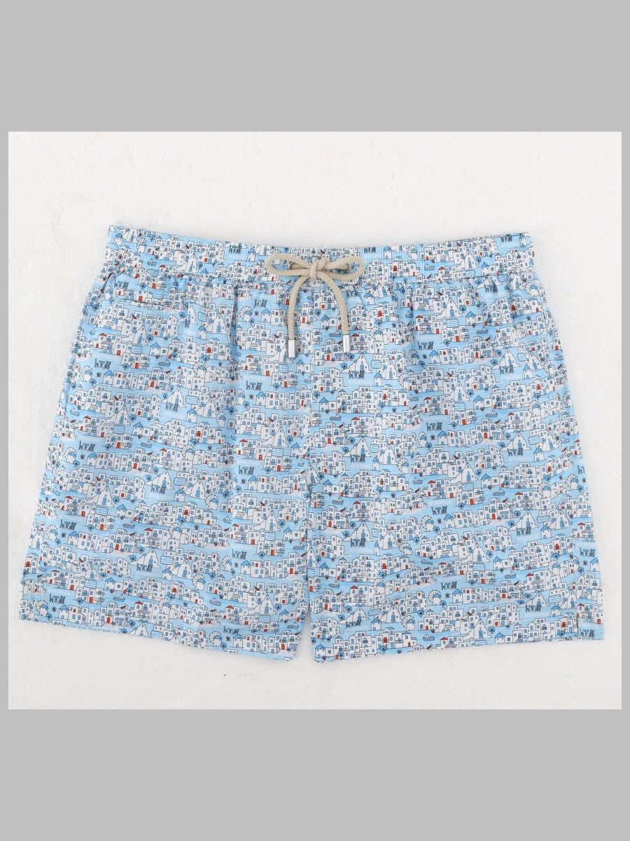 Mc2 Saint Barth Men's Costume DA Bagno Con Stampa Multicolor