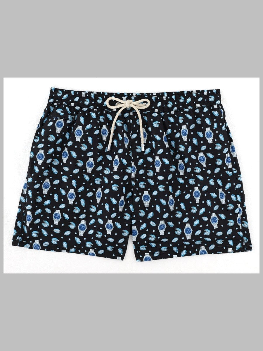 Mc2 Saint Barth Men's Costume DA Bagno Con Stampa Black