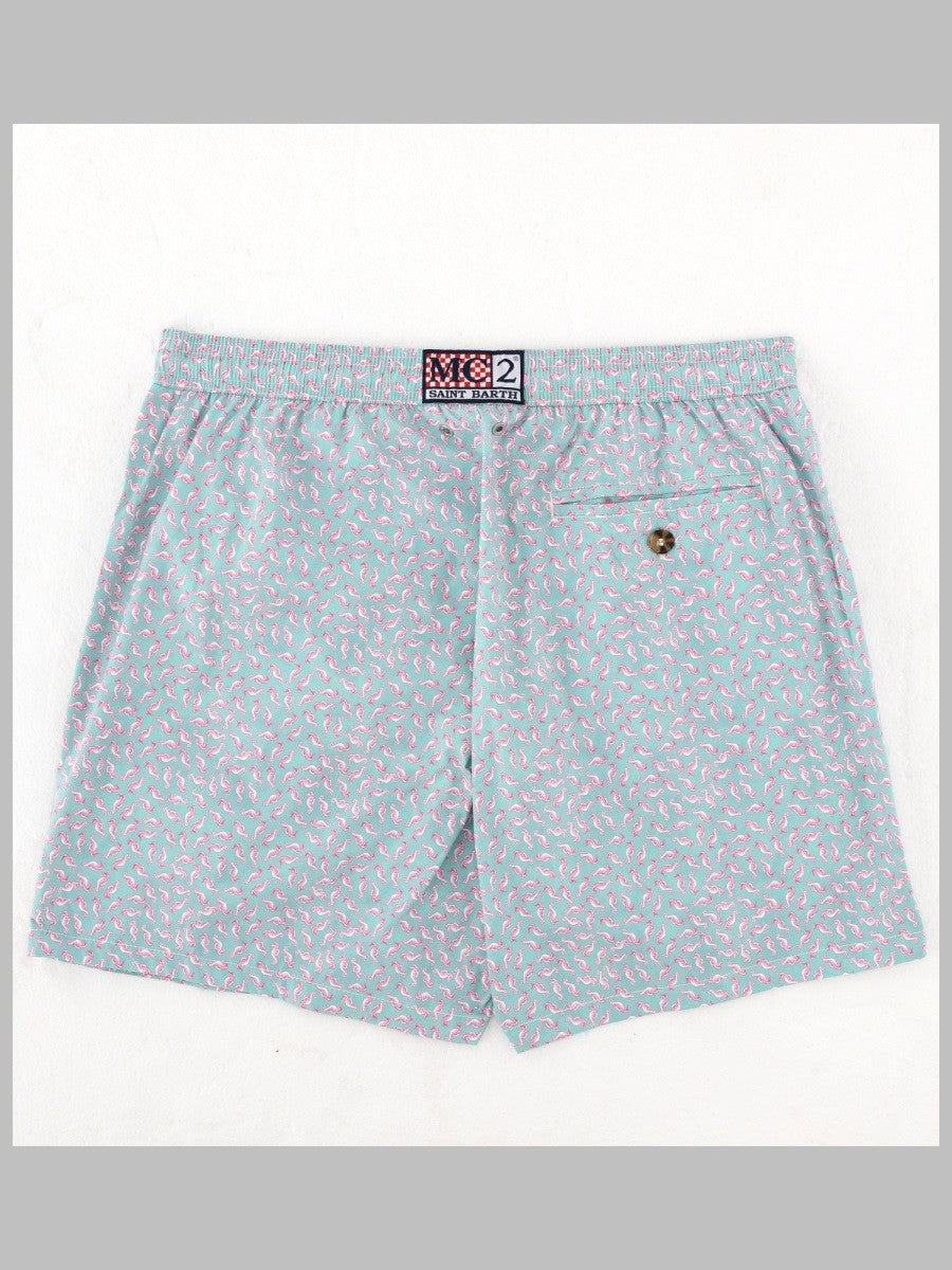 Mc2 Saint Barth Men's Costume DA Bagno Con Stampa Multicolor