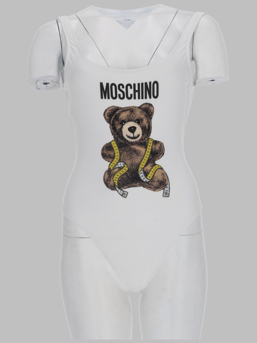 Moschino Women's Costume DA Bagno Intero Teddy White