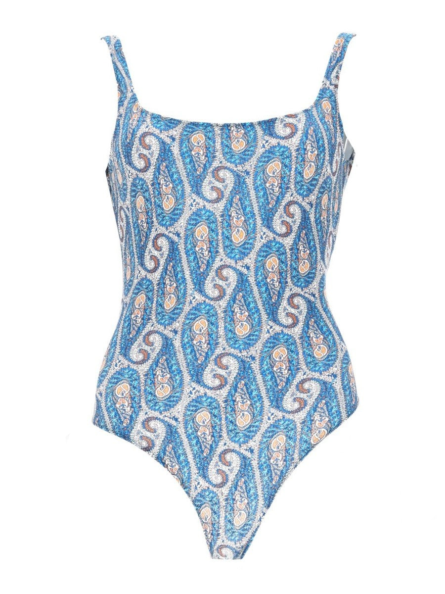 ETRO Women's Costume Intero Con Motivo Paisley Floreale Blue