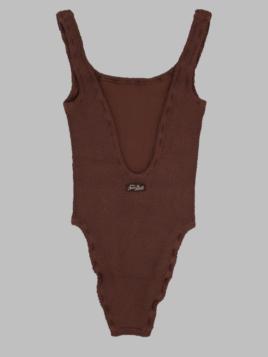 Mc2 Saint Barth Women's Costume Intero Crinkle Lora Brown