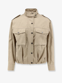 Brunello Cucinelli Women's Cotton and Linen Blend Jacket TRENCH COAT