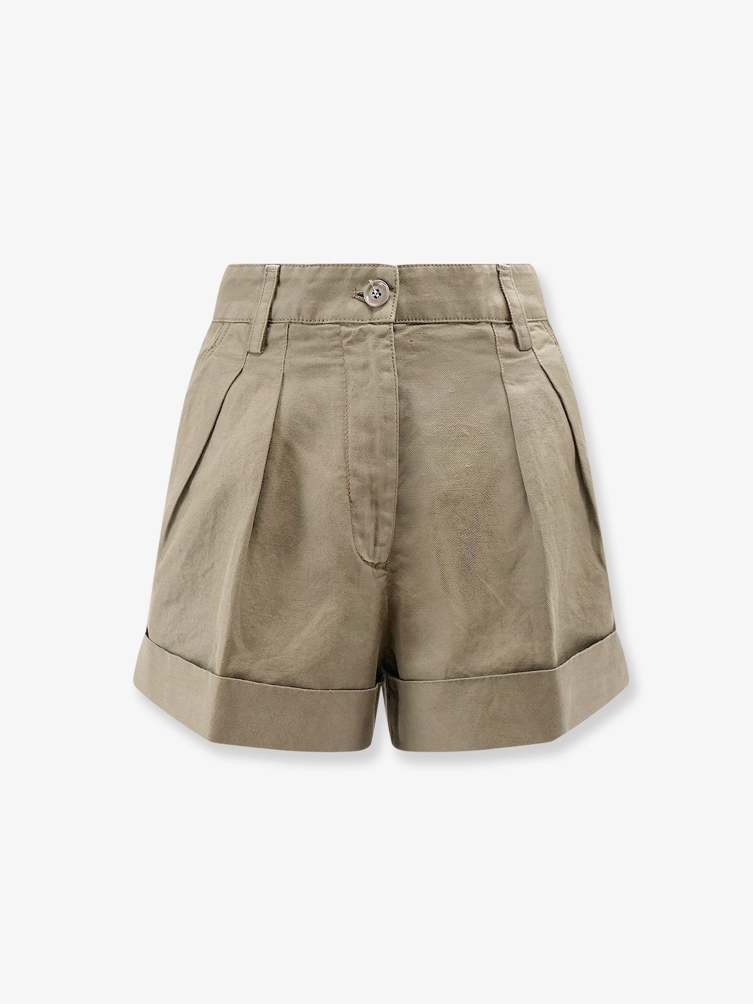 ASPESI Women's Cotton and Linen Shorts Beige