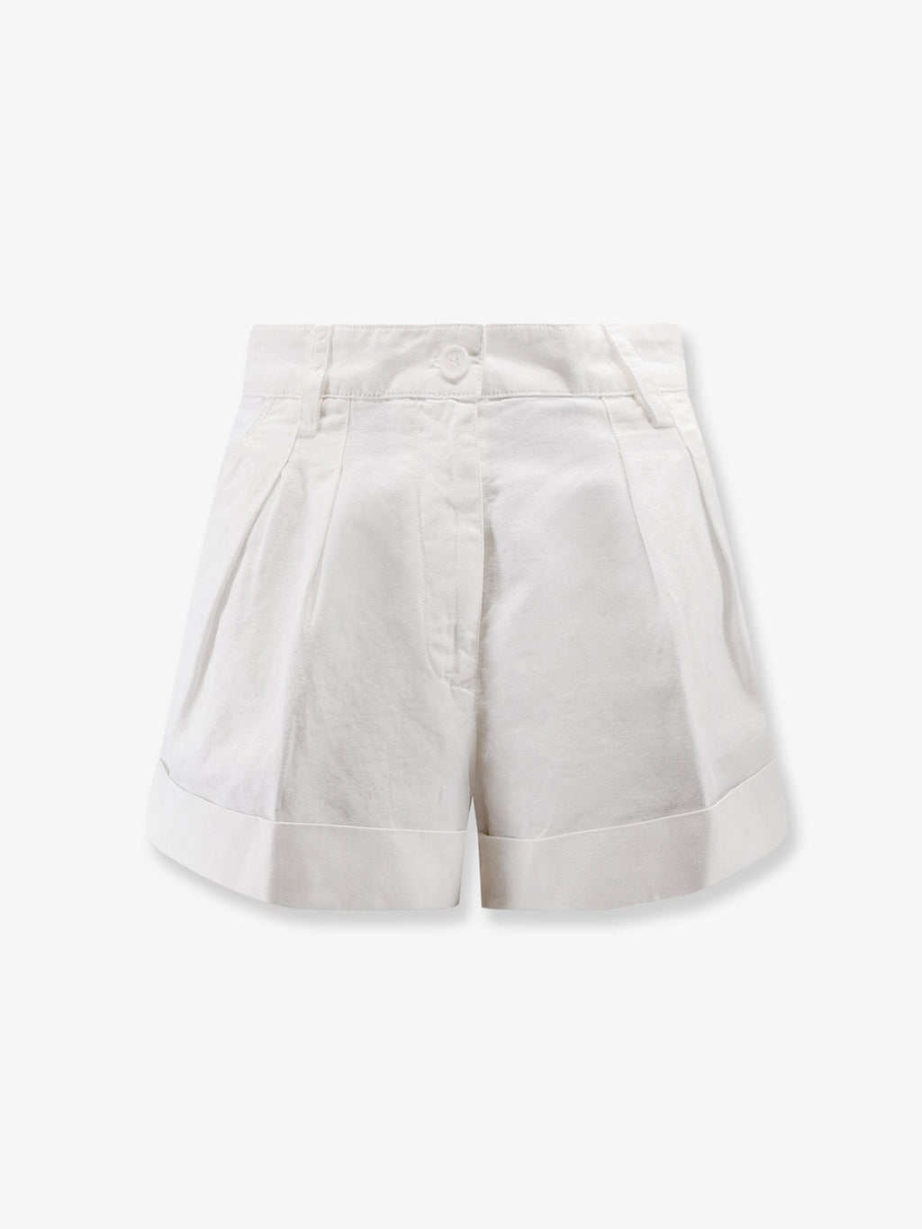 ASPESI Women's Cotton and Linen Shorts White
