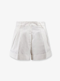 ASPESI Women's Cotton and Linen Shorts White