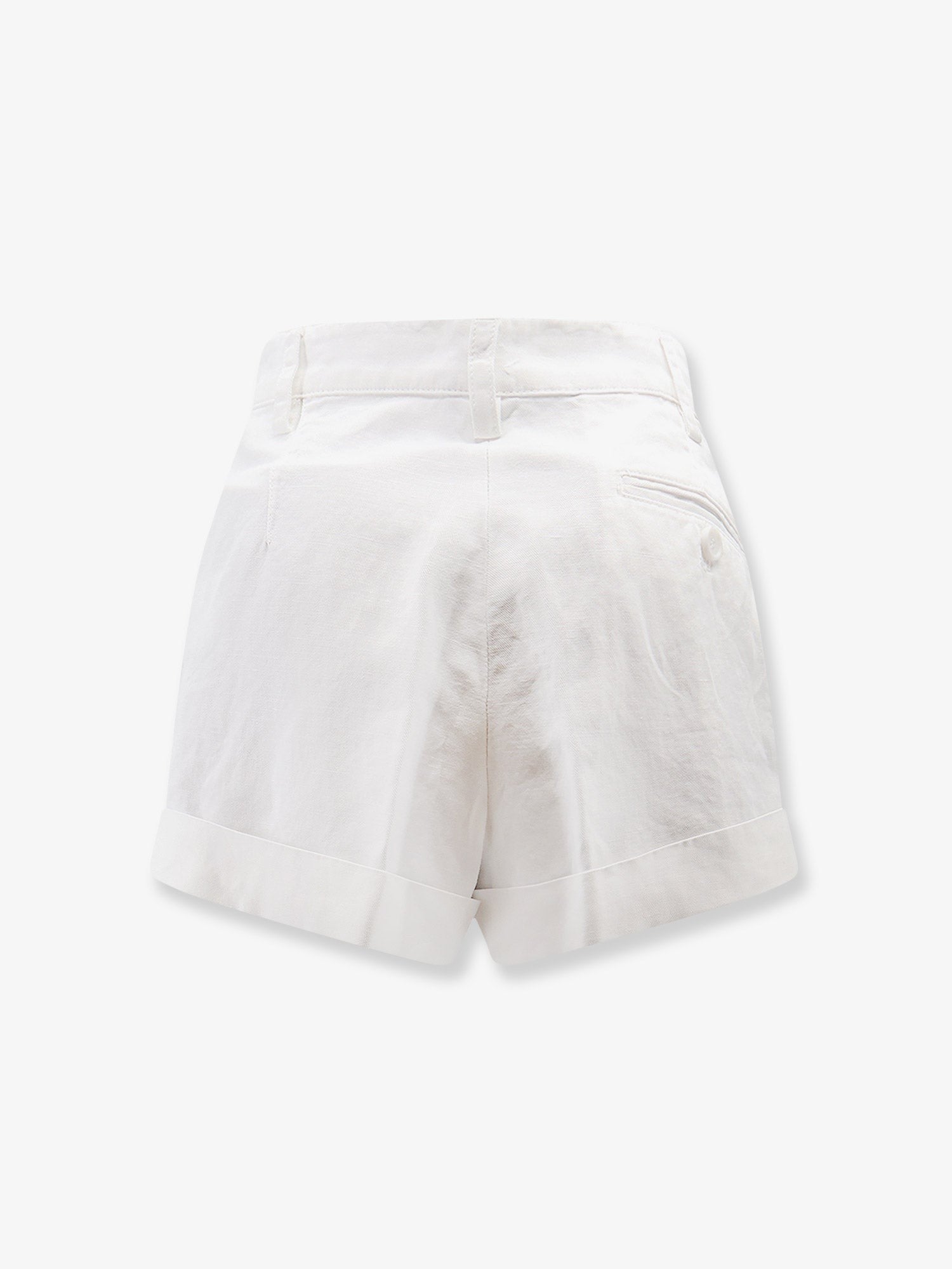 ASPESI Women's Cotton and Linen Shorts White
