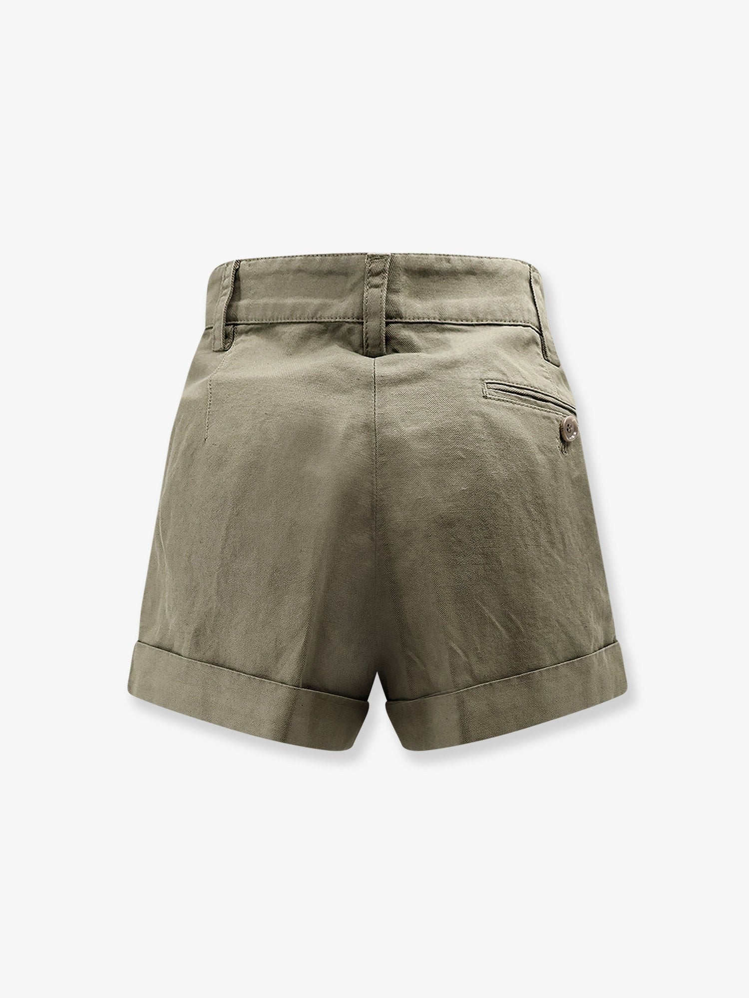 ASPESI Women's Cotton and Linen Shorts Green