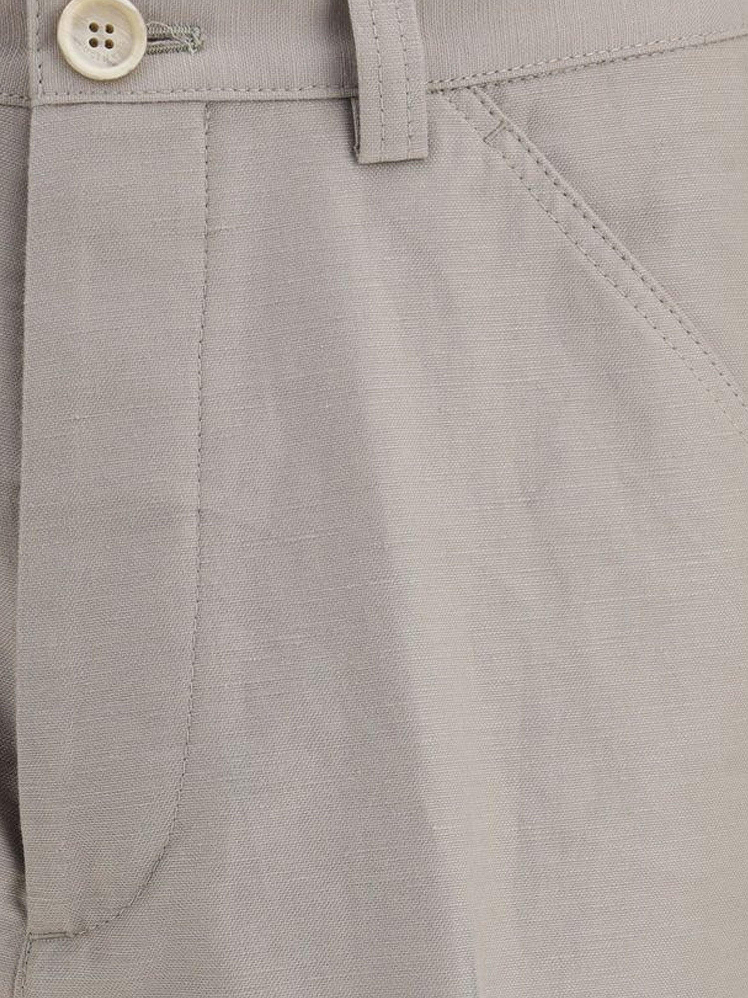 Brunello Cucinelli Men's Cotton and Linen Trousers Brown